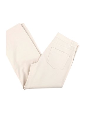Loro Piana Cream Cotton Wide Leg Cropped Jeans