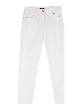Balmain White Straight Leg Jeans