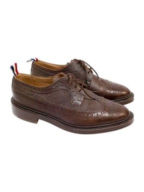 Thom Browne Brown Grained Leather Brogues