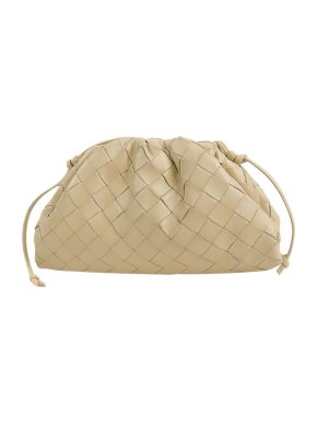 Bottega Veneta beige Intrecciato leather Mini Pouch bag