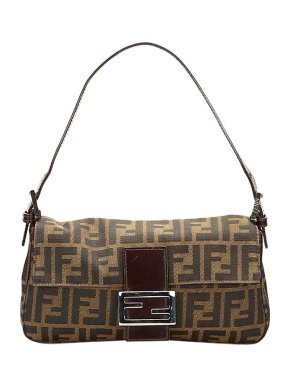 Fendi vintage brown Zucca canvas Baguette bag