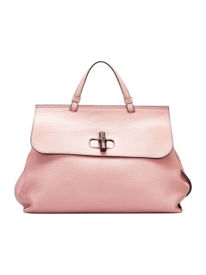 Gucci pink leather large Bamboo Daily bag