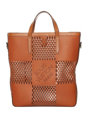 Louis Vuitton tan Nomande leather Damier Oversize north-south tote bag