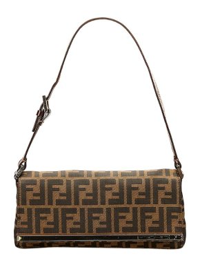 Fendi vintage brown Zucca canvas Baguette bag