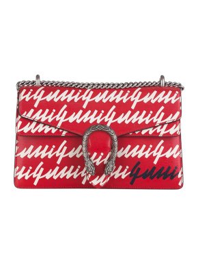 Gucci red printed leather small Dionysus bag