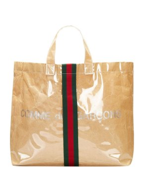 Gucci x Comme des Garcons laminated canvas tote bag