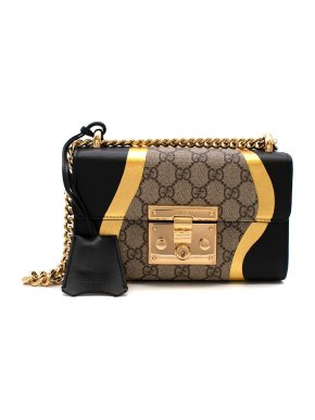 Gucci Black & Gold Small Padlock Bag