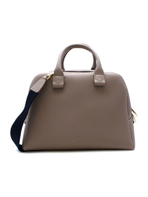 Carolina Herrera Taupe Leather Handbag
