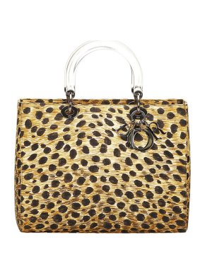leopard print canvas Lady Dior bag