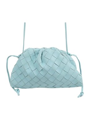 Bottega Veneta ice blue Intrecciato leather mini Pouch bag