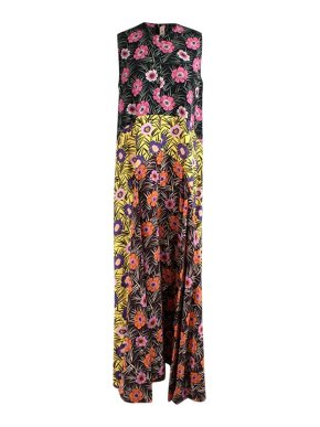 Marni multicolor floral twill sleeveless dress