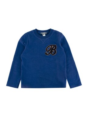 Bonpoint royal blue cotton jersey B logo sweatshirt 8Y
