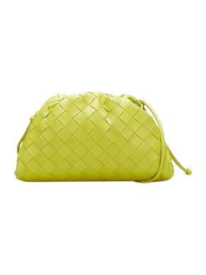 Bottega Veneta acid-yellow Intrecciato leather mini Pouch bag