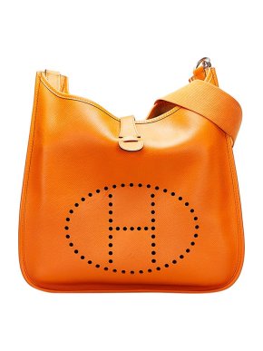 Hermes orange Epsom leather Evelyne I bag PHW