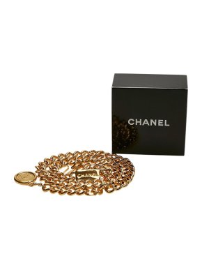 Chanel gold-tone metal chain CC belt