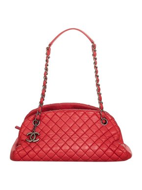 Chanel vintage red leather Mademoiselle bag