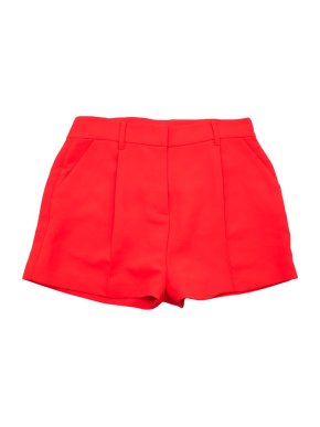 MCQ Neon Orange Crepe Tux Shorts