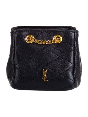 Saint Laurent black leather quilted Baby Bucket bag