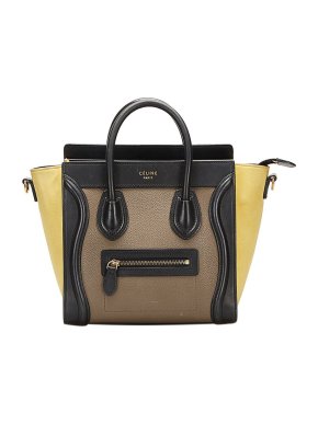 Celine tricolour leather micro Luggage tote bag