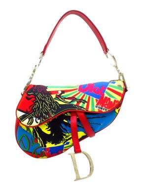 Dior vintage Reggae print canvas Saddle bag