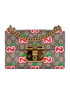 Gucci GG supreme apple canvas Padlock bag