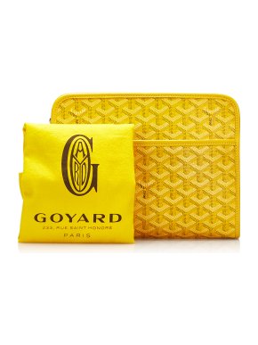 yellow Goyardine canvas Jouvence toiletry pouch