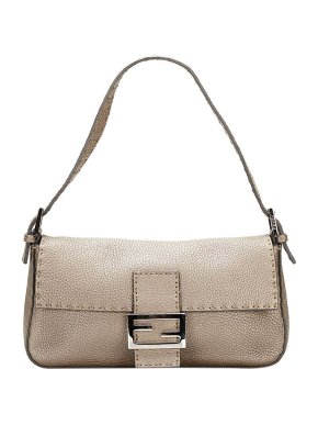 Fendi gold leather Selleria Baguette bag