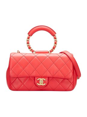 Chanel In The Loop Flap Leather Top Handle Bag