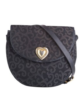 Saint Laurent Vintage Canvas Heart Crossbody Bag