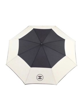 Chanel Black & Ivory CC Umbrella