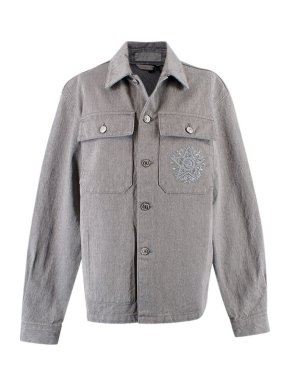 Dior Homme Star Embroidered Grey Denim Jacket