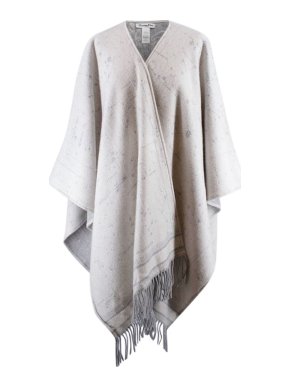 Dior Grey Cashmere Knit Poncho