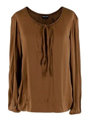 Tom Ford Brown Silk Blouse