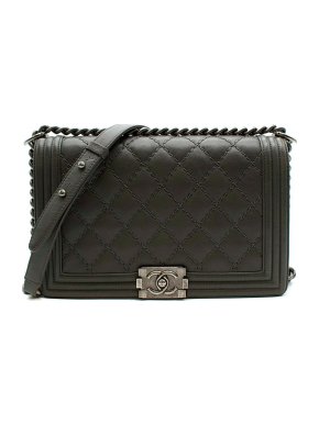 Chanel Large Grey Wild Stitch Boy Bag