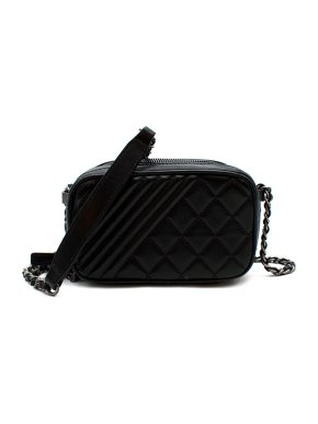 Chanel Black Quilted Leather Mini Camera Bag