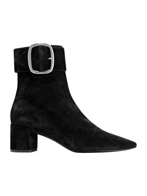 Saint Laurent Black Joplin 50 Suede Bootie
