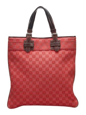 Loewe vintage red Anagram canvas tote bag