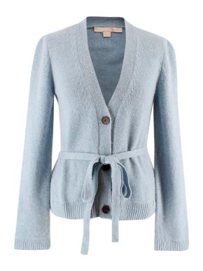 Brock Collection blue cashmere Samira belted cardigan