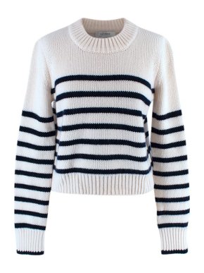 La Ligne Blue Stripe Cream Cashmere Jumper