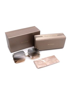 Bvlgari Gold Tone Square Sunglasses