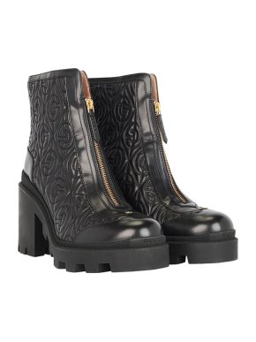 Gucci Black Marmont Leather Ankle Boots