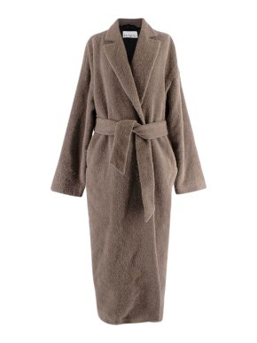 Raey Taupe Alpaca Wool Blend Belted Long Coat