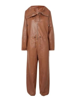 Dodo Bar Or Tan Piki Leather Jumpsuit