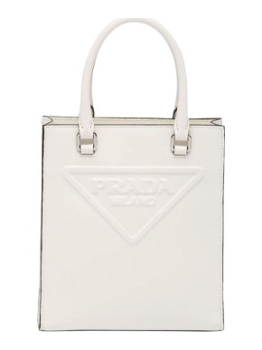 Prada Logo Embossed Mini Tote
