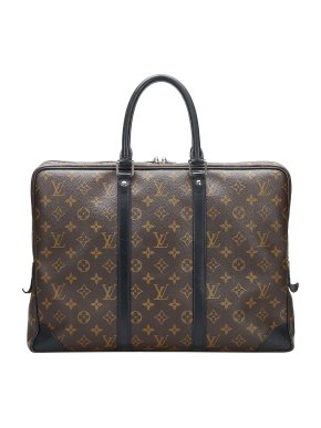 Louis Vuitton Monogram Macassar Porte Documents Voyage