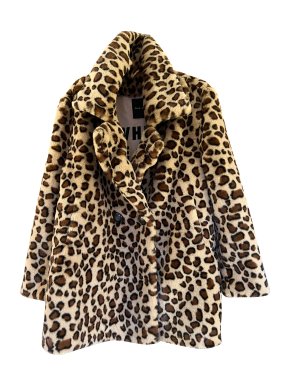 Leopard Print Faux Fur Coat