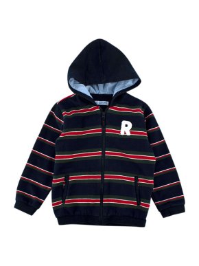 Mayoral Kids 3Y Striped Cotton Zip Jacket