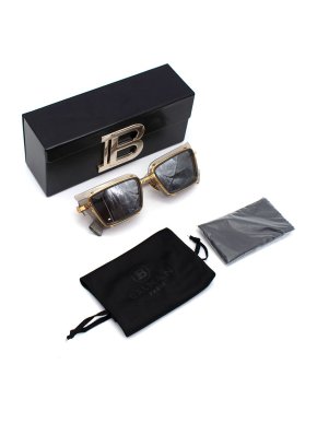 Balmain Ballmain sunglasses, gold framing, dark lenses
