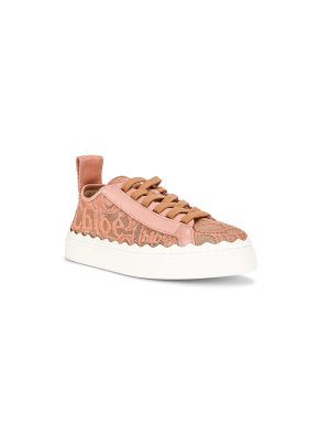 Chloe Pink Tea Lace Lauren Sneakers