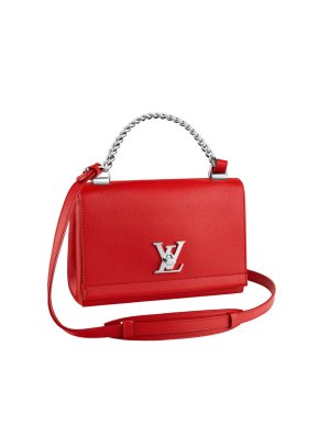 Louis Vuitton Red Leather Lockme II BB